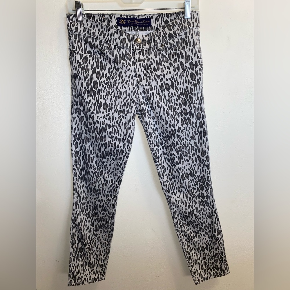 Divine Rights of Denim Leopard Print Skinny Jeans